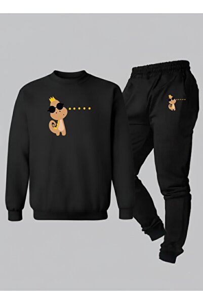 LORVEX Unısex Swea tricou - Trening pentru copii cu gât rotund JUST COOL impr...