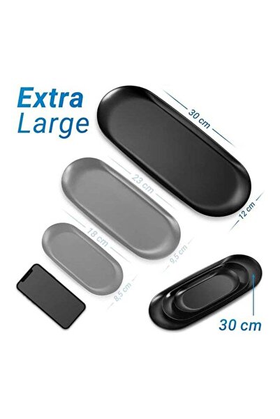 Generic Oval Iron Plate Black 23 x 9.5cm