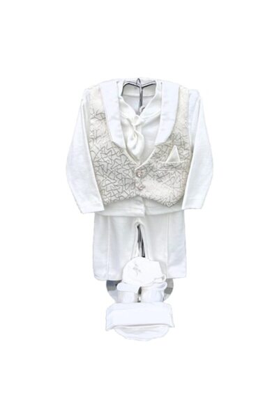 OEM Elegant 5-piece boys' set white with vest 0-3 months