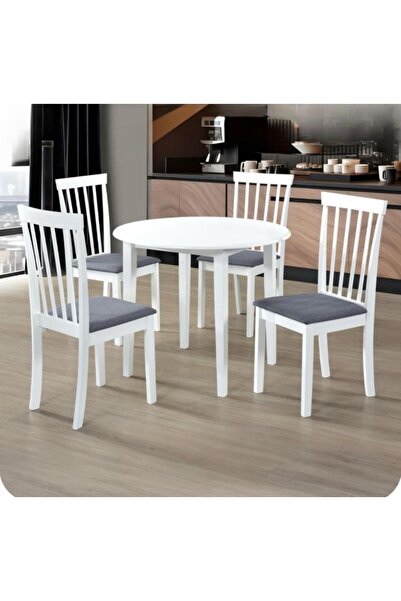 DEC39 Round dining table with 4 distinctive chairs