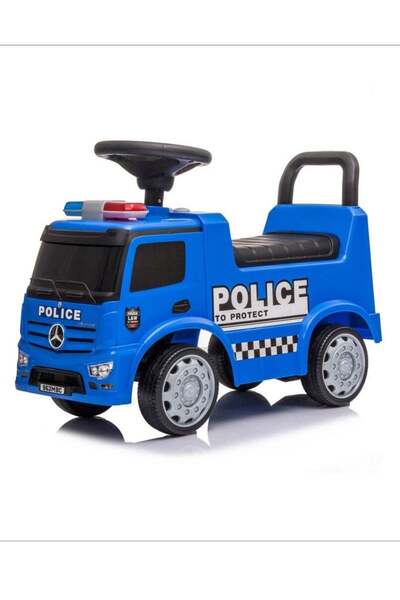 Moon Mercedes Benz Police Licensed Foot-to-Floor Ride-On - Blue (12-36 months) -MNSITMT03