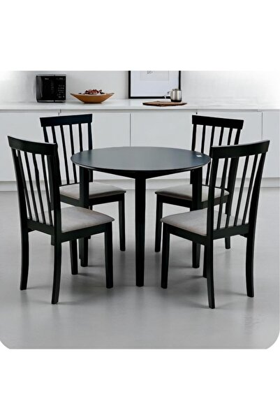 DEC39 Round dining table with 4 distinctive chairs