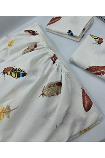 pınarhome collectıon Fabric Fitted Sheet for Pad Beds + Pillow Case with Cover (Corner Depth 30 Cm) New Season***