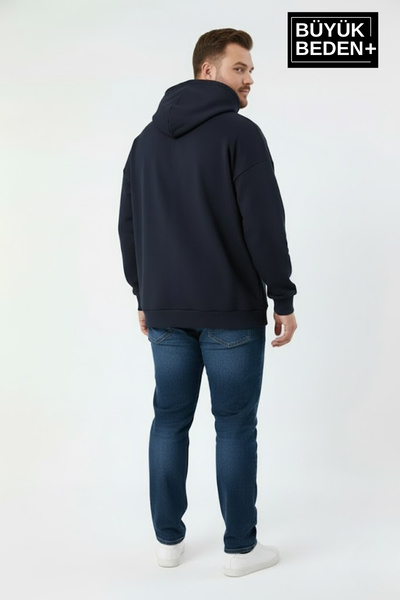 Superlife Ανδρικό μπλουζάκι με λεπτή κουκούλα και ριμπάν στο κάτω μέρος SPR26BSW957