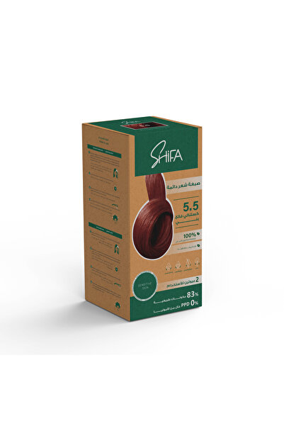 Shifa Permanent hair dye from Shifa, ammonia-free and with up to 86% natural ingredients (light chestnut brown)
