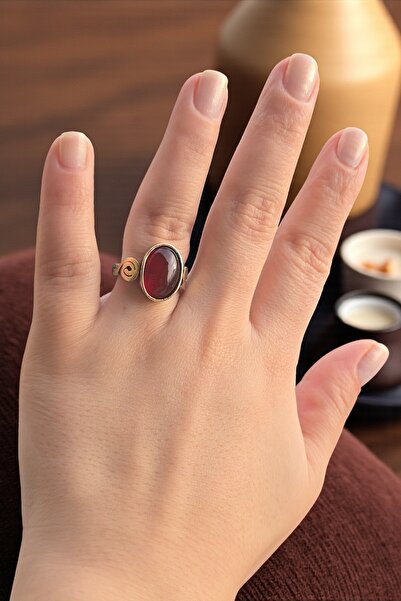 NBS Beautiful Naturel Stones Agate Copper Ring Real Adjustable Very Quality with Big Stone Elegant