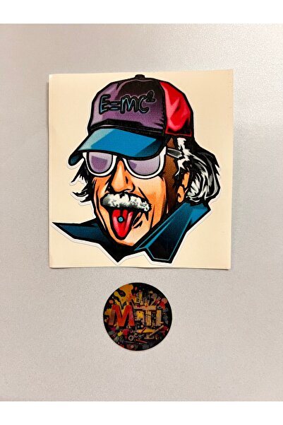 sticker Albert Einstein 9.5X10.5Cm Car Motorcycle Helmet Laptop Windshield Sticker Printing
