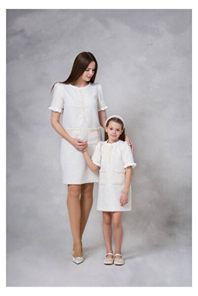 kiddos.ro Set mama-fiica elegant din tweed. elegant , de ocazii / Produsele se vand separat