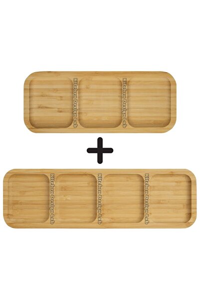 Kitchen Design Lab 2 Adet Bambu 3 ve 4 Bölmeli Çerezlik Sunumluk Kahvaltılık ...