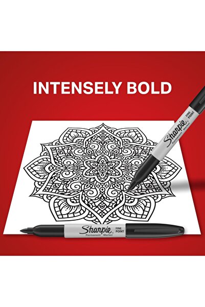 Sharpie Fine Point Permanent Markers, Fine Tip, Black, 12-Count