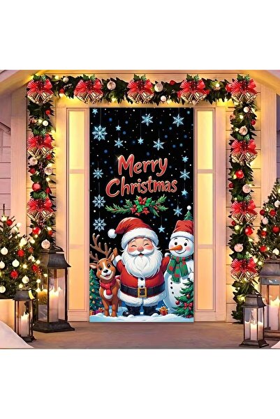 PROMISEBACKDROP2 زينة باب مرنة مقاس 190×75 سم، غطاء باب من القماش، ديكور عيد ...
