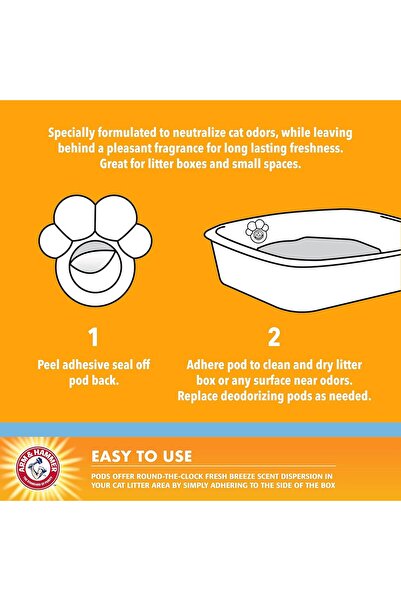 Arm&Hammer Arm & Hammer Cat Litter Box Odor Eliminator, Fresh Breeze Scent, Pack of 2