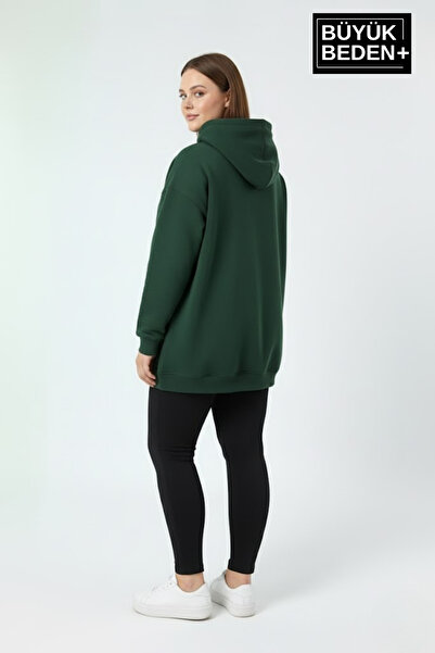 Superlife Γυναικείο φούτερ μεγάλου μεγέθους με κουκούλα με χειρόγραφο γράμμα Brooklyn με τύπωμα Άνετο φούτερ SPR26BSWK958