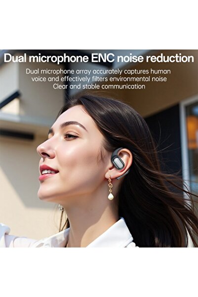 Yesido OWS Open Ear Wireless Headphones Bluetooth 5.4 LCD Screen Case HiFi Audio ENC Mic Sport Running