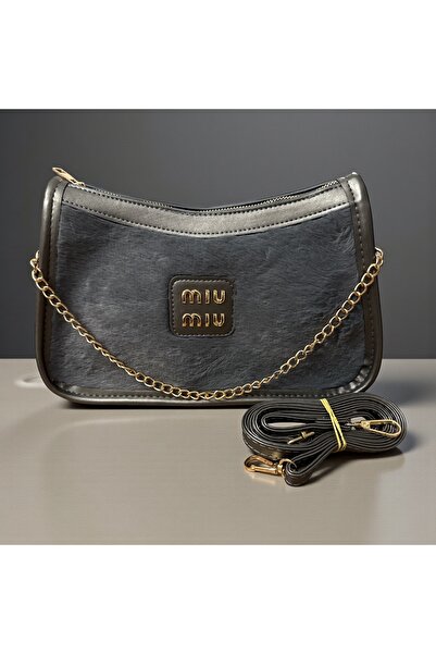 Gözde Mağazacılık حقيبة كتف نسائية من القطيفة بسحاب