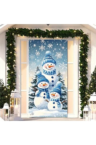 PROMISEBACKDROP2 زينة باب مرنة مقاس 190×75 سم، غطاء باب من القماش، ديكور عيد ...
