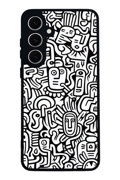 SCALETA CASE حافظة سوداء غير لامعة متوافقة مع هاتف Samsung Galaxy S24 FE - غط...