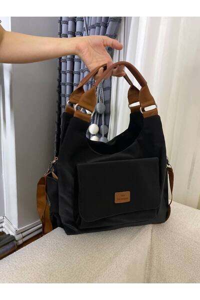 Marvelis Geantă de umăr și crossbody pentru femei MARKUS, neagră, impermeabilă