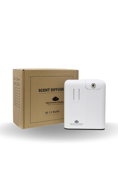 10Q Aroma Solutions Promo Pack: Professional Ambient Fragrance Device 10Q Aroma Smart OV3 White + Sequoia 100 gr