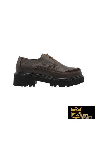 Zaim Kundura Women's Brown Genuine Leather Shoes 505320570-1