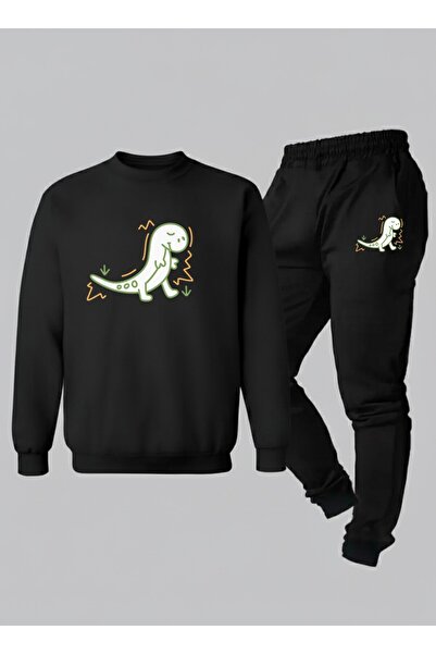 LORVEX سترة رياضية - بدلة رياضية للأطفال من الجنسين بياقة دائرية جاهزة لعام م...