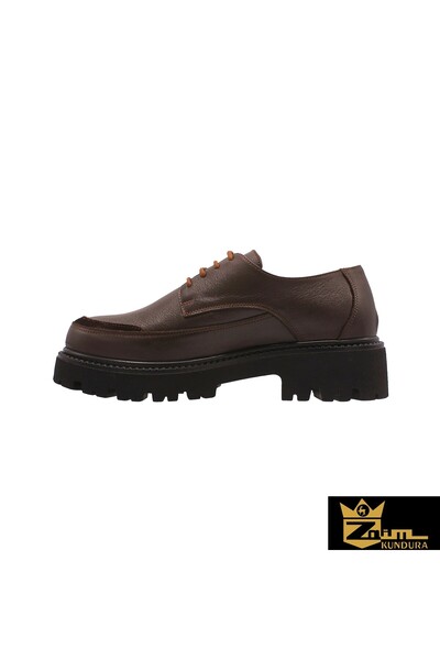 Zaim Kundura Women's Brown Genuine Leather Shoes 505320570-1