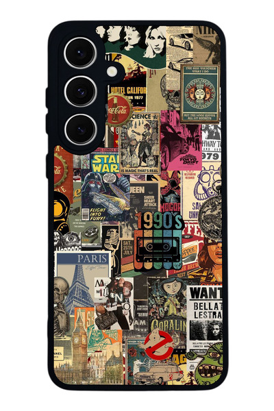 SCALETA CASE حافظة سوداء غير لامعة متوافقة مع هاتف Samsung Galaxy S24 FE - غط...