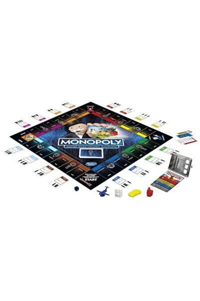 Hasbro Gaming Joc de Societate Banca Electronica , Tehnologie Avansata Touch, Cititor de Card Inclus, Limba Romana