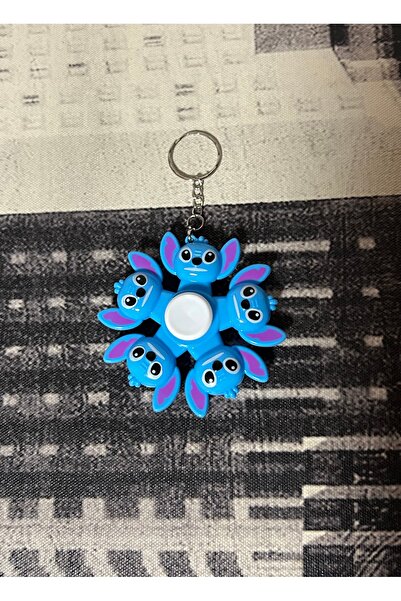Espey Mavi Stıtch Sevimli Stres Çarklı Anahtarlık Figür