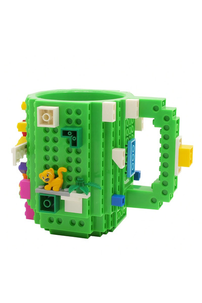 Next Trend Build-on Mug with Pieces – Funny DIY Gift Mug for Kids & Adults, Green