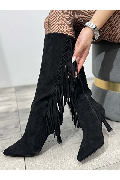 KATYDEA STORE ANNA fringed boots with thin heel