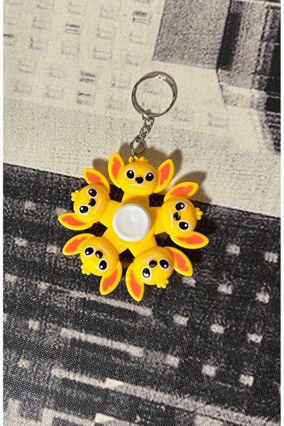 Espey Sarı Stıtch Sevimli Stres Çarklı Anahtarlık Figür