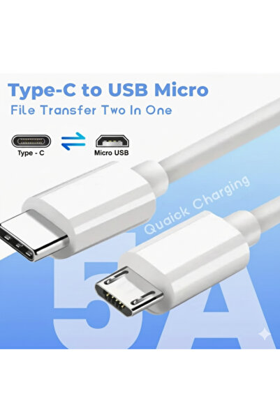 Generic USB-C to Micro USB Fast Charging Data Cable 100W, Type-C 3.1 to Micro USB, 480Mbps, OTG