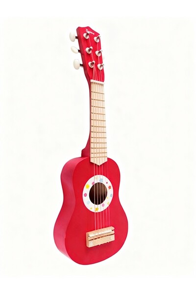 ONSHINE Chitara din lemn rosie pentru copii –