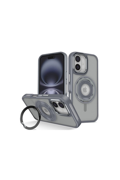 eco port غطاء جوكو آيفون 16 بانزا مع حامل ماج سيف - رمادي تيتان