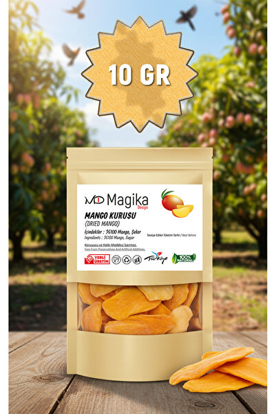 Magika Design 10 GR Kurutulmuş Mango, Yerli, Taze, Temiz Üretim, Şeker Katkılı