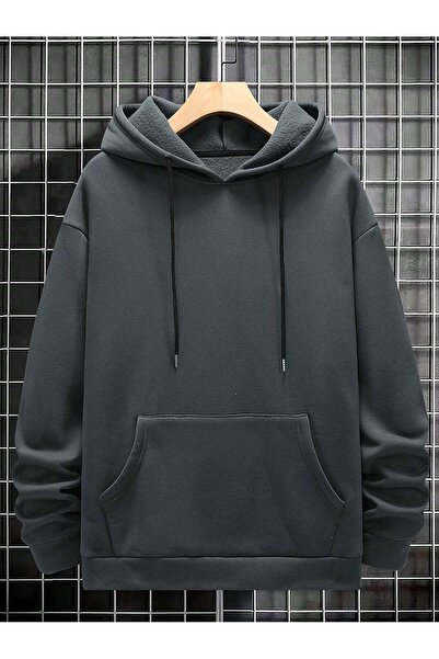 rocassi Erkek Kapüşonlu Oversize Sweatshirt