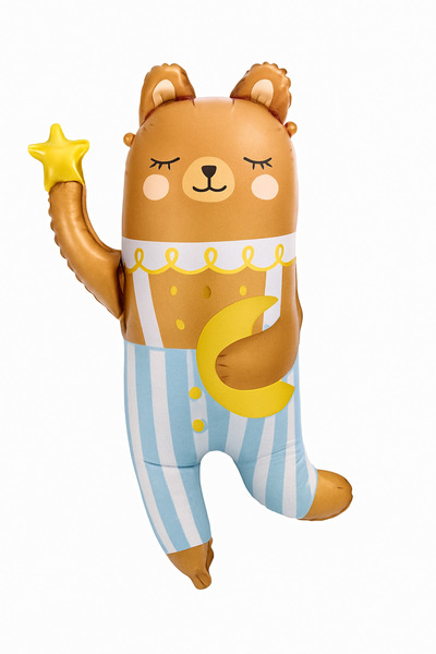 Behind party store بالون فويل بتصميم دمية دب لتزيين غرفة الأطفال وديكور حفلات...