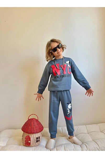 YİGİT BUTİK Character Patterned Boy's Bottom and Top Set