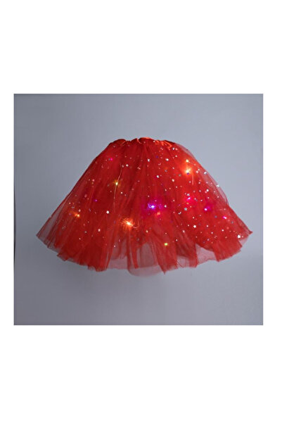 Lumi LUXURY Christmas Set with Red Tulle Skirt, Light, Hair Crown and Reindeer Wand