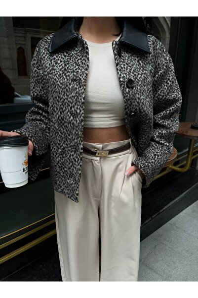 Bak'ap Premium Trend Γούνινο Μπουφάν με Καστανό Κολάρο