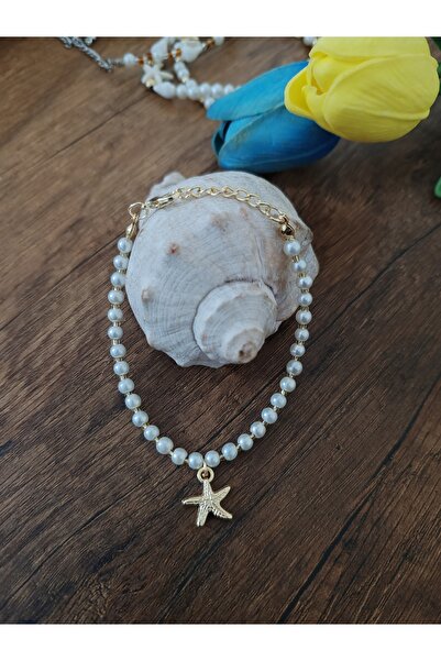 elbi bijuteri Star-Themed Pearl Bracelet