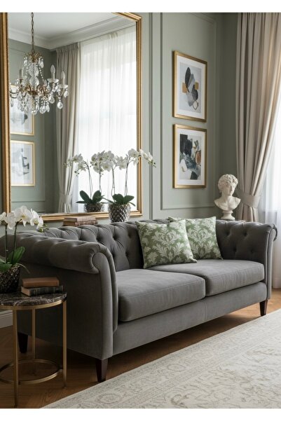 FARCY 2-Piece Combination Vintage Patterned Filled Decorative Pillow Cotton Throw Pillow Cushion Set (Filled Inside - 2 Pieces)