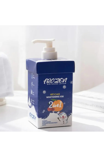 Frozen 2-in-1 Whitening & Moisturizing Lotion enriched with Vitamin C & E (200 ml)