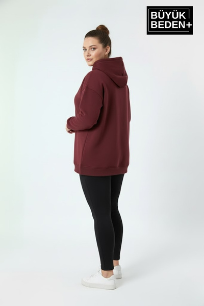 Superlife Γυναικείο φούτερ μεγάλου μεγέθους Brooklyn 1970 με τύπωμα με κουκούλα SPR26BSWK964