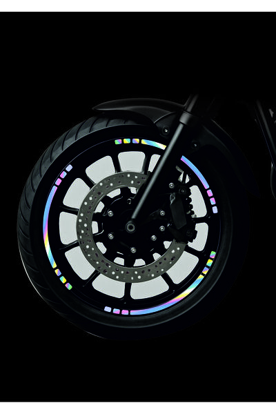 Etiket Dünyası Motosiklet Jant Şeridi Hologram 12 Adet – 43 cm – Su Geçirmez