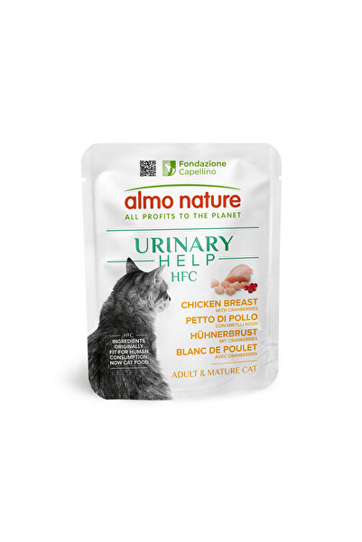 Almo Nature مساعدة المسالك البولية صدور دجاج مع التوت البري طعام رطب 50 جم