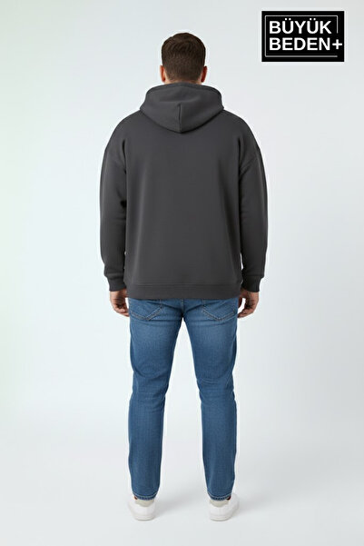 Superlife Ανδρικό φούτερ μεγάλου μεγέθους AR με τύπωμα με κουκούλα SPR26BSW963