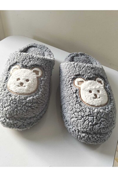 Lion Teddy Bear Figured House Slippers