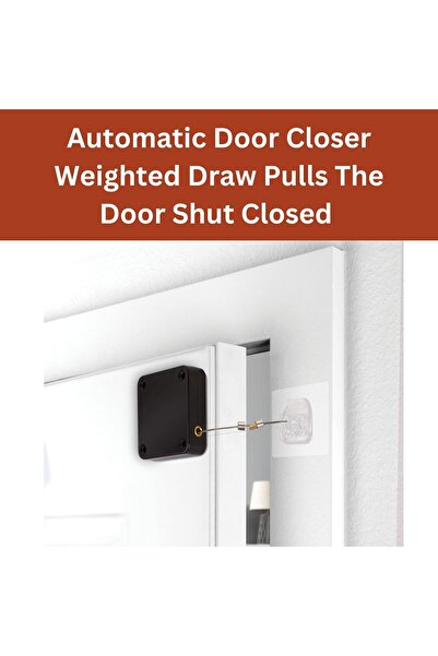 Generic Automatic Door Closer for Home Heavy-Duty Self Stick Backing Auto Door Closer Installs Quick & Easy